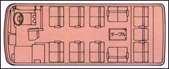 小型貸切観光バス　ハイデッガー見取図